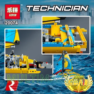 Конструктор Lepin 20074 Гоночная яхта (370 деталей) картинка 5